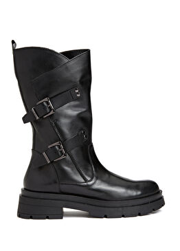 Siyah Kadın Deri Bot