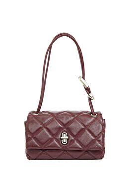 The Quilted Mini Dual Bordo Deri Çanta