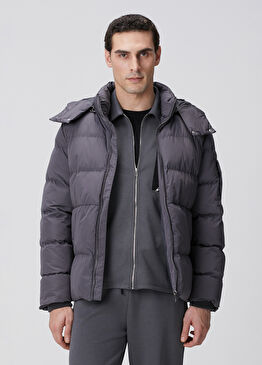 Gri Ray Kapitoneli Isı Ölçer Özellik Casual Kaban