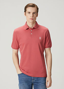 Pembe Beyaz Polo Yaka T-shirt