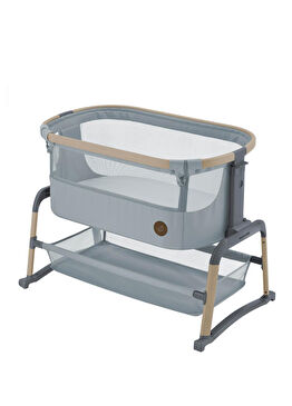 Iora Air Sallanabilen Ahşap Görünümlü Anne Yanı Beşik Beyond Grey