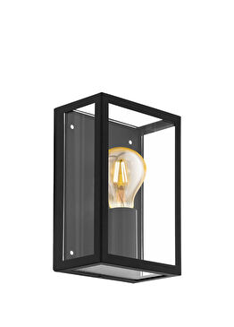 Alamonte 1 Siyah Galvanizli Çelik Dış Mekan Duvar Aplik Aydınlatması