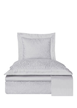 Amedeo Gri Pamuklu Jakar Çift Kişilik Nevresim Takımı 200 x 220 cm