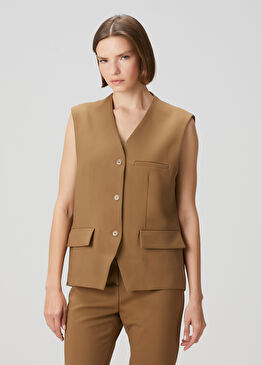 Neymat Oversized Kahverengi Yelek