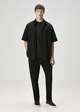 Siyah Beli Kordonlu Pantolon