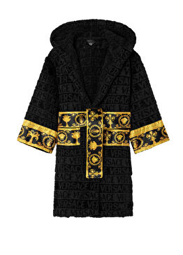 I Love Baroque Siyah Bornoz