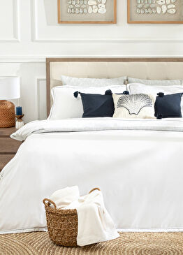 Madeline Beyaz Bambu Pamuk King Size Nevresim Seti 230 x 220 cm