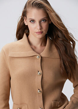 Limited Camel Yün Karışımlı Hırka