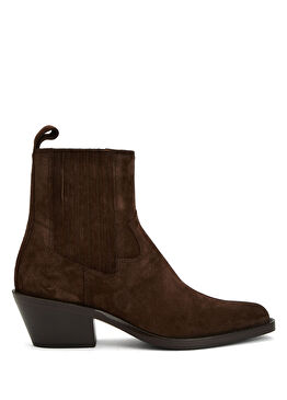 Allyson Koyu Kahverengi Kadın Süet Bot