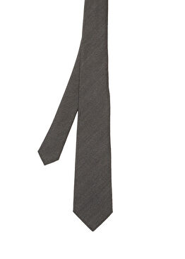 Antrasit Desenli Yün Kravat