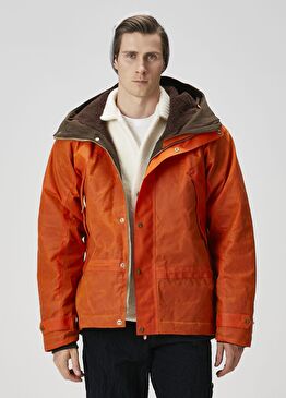 Turuncu Kapüşonlu Mont