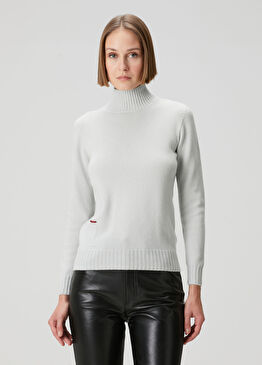 Açık Mavi Kaşmir Kazak