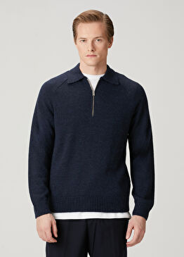 Lacivert Polo Yaka Triko