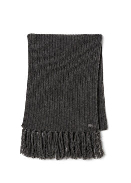 Koyu Gri Yün Kadın Atkı