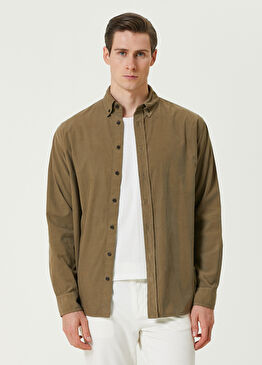 Ruskin Haki Kadife Gömlek