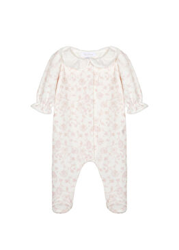 Blush Bloom Pembe Çiçekli Kız Bebek Tulum