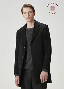 Premium Siyah Kaşmir Palto