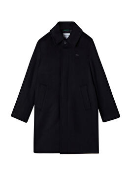 Lacivert Regular Fit Erkek Yün Kaban