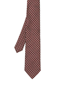 Siyah Beyaz İpek Kravat