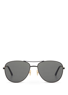 CR 80078 C3 Mat Siyah Altın Metal Erkek Güneş Gözlüğü