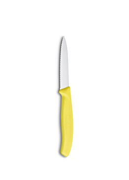 Paslanmaz Çelik Sarı Tırtıklı Soyma Bıçağı 8 cm 