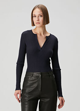 Lacivert Ribli Triko