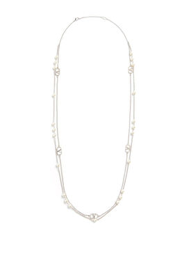 VLogo Silver İnci Detaylı Kadın Kolye