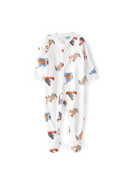 Ekru Polar Erkek Bebek Tulum