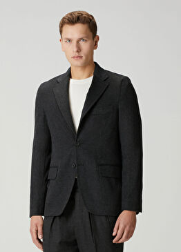 Koyu Gri Kaşmir Ceket