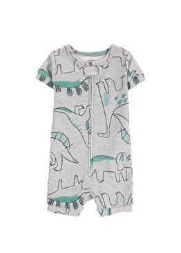 Desenli Kısa Kollu Erkek Çocuk Uyku Tulumu