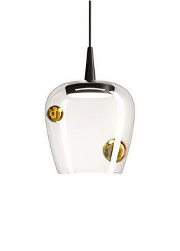 Bilia Şeffaf Altın Toplu Cam Küçük Boy Sarkıt