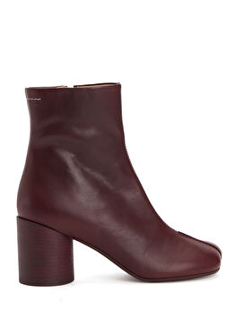 Bordo Kadın Deri Bot