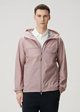 Pembe Kapüşonlu Mont