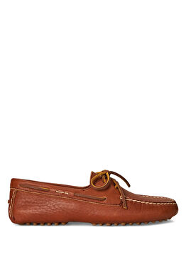 Koyu Kahverengi Kadın Deri Loafer