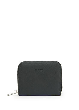 Siyah Desenli Kadın Suni Deri Cüzdan