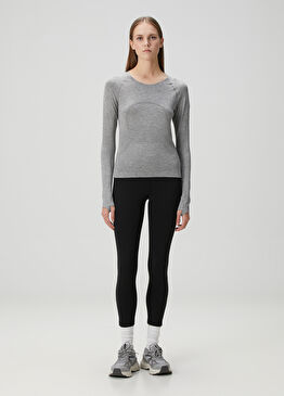 Align High Rise Crop Siyah Tayt