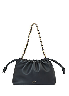 Medium Flamenco Siyah Kadın Deri Çanta