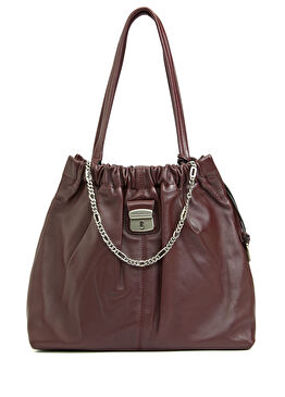Cristina Tote Bordo Kadın Deri Alışveriş Çantası