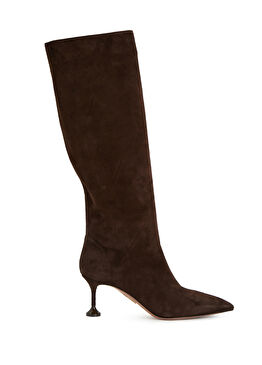 Kahverengi Kadın Süet Çizme