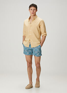 Cala Felce Turkuaz Mavi Etnik Desenli Mayo