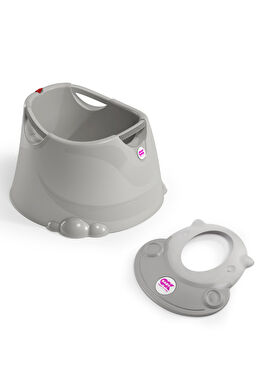Opla Gri Unisex Bebek Küvet ve Hippo Banyo Siperliği 
