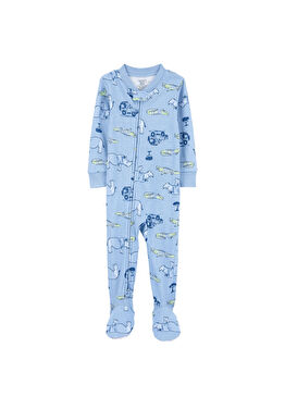 Safari Pamuklu Erkek Bebek Uyku Tulumu