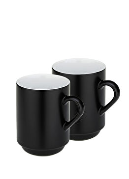 Siyah Mattia 2'li Kupa Seti 300 ml