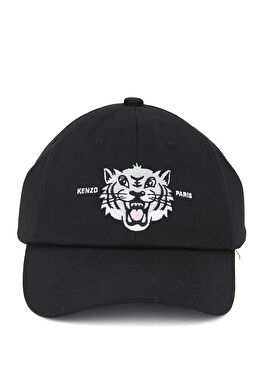 Siyah Logo Nakışlı Erkek Şapka