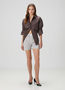 Bordo Lacivert Şort