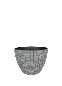 Nanda Gri Desenli Plastik Saksı