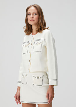 Moussailoon Ekru Hırka