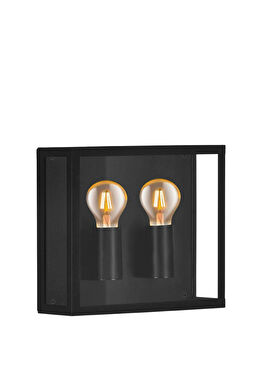 Alamonte 1 Siyah Galvanizli Çelik Dış Mekan Duvar Aplik Aydınlatması