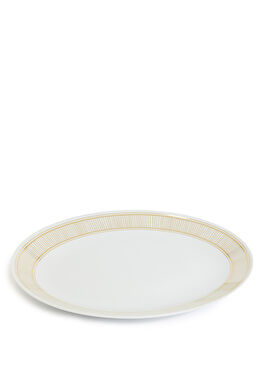 Osiris Oval Beyaz Gold Porselen Servis Tabağı