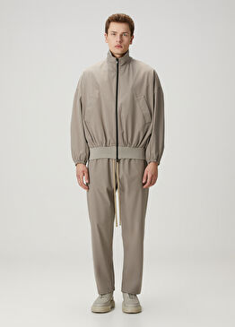 Bej Beli Kordonlu Pantolon